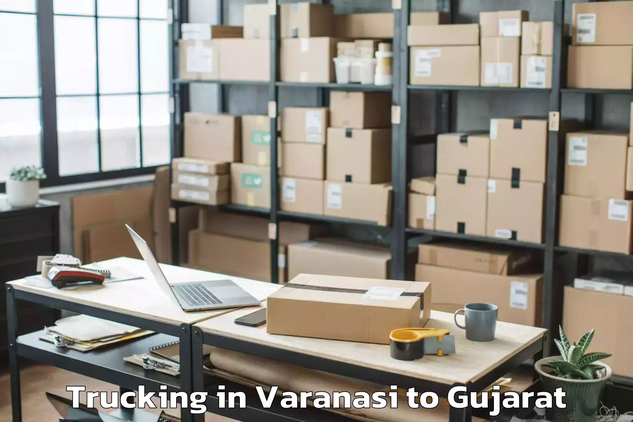 Book Varanasi to Khambhaliya Trucking Online